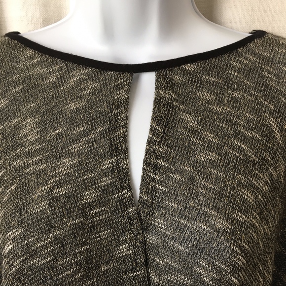 Chenault Key Hole Wrap Hi/Lo Black & Gold Metallic - Picture 2 of 4